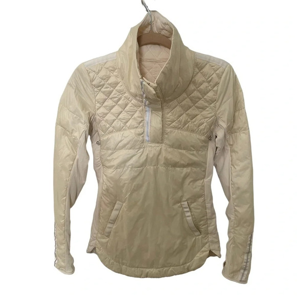Lululemon What The Fluff Pullover in Polar Cream size 4 down filled - Picture 11 of 12